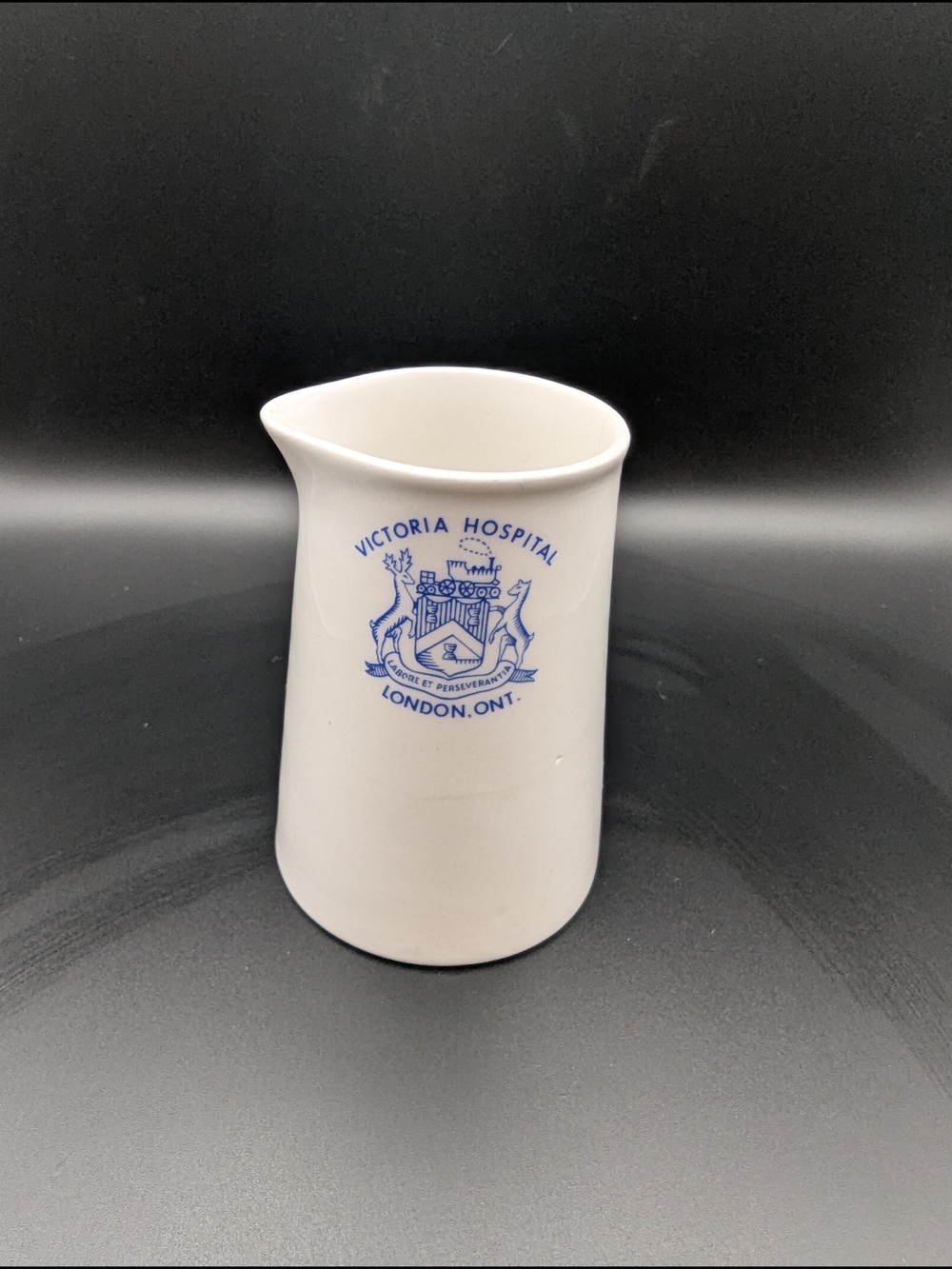 1800's "Old Victoria Hospital" Bone China Coffee Or Tea Creamer-History- Antique